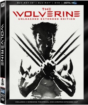 The Wolverine 3D Blu-ray box Cover art