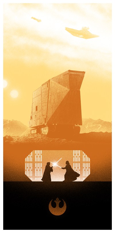 Marko Manev Star Wars Triptych poster A New Hope