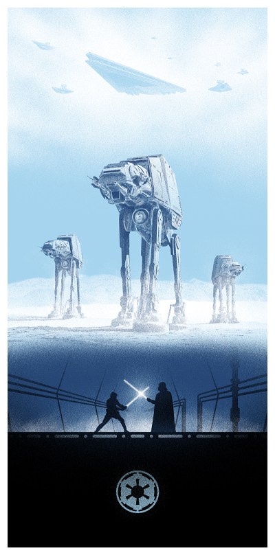 Marko Manev Star Wars Triptych poster Empire Strikes Back