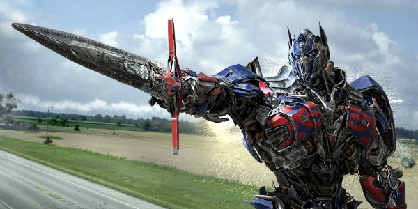 Optimus Prime in Transformers Age of Extinction , in theaters 6/27/14.