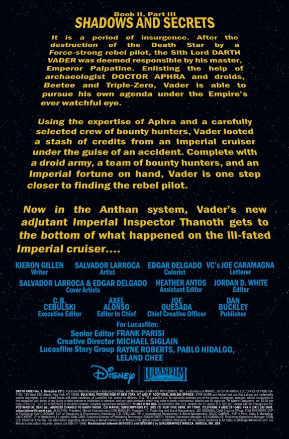 Star Wars Darth Vader #9 Page 1