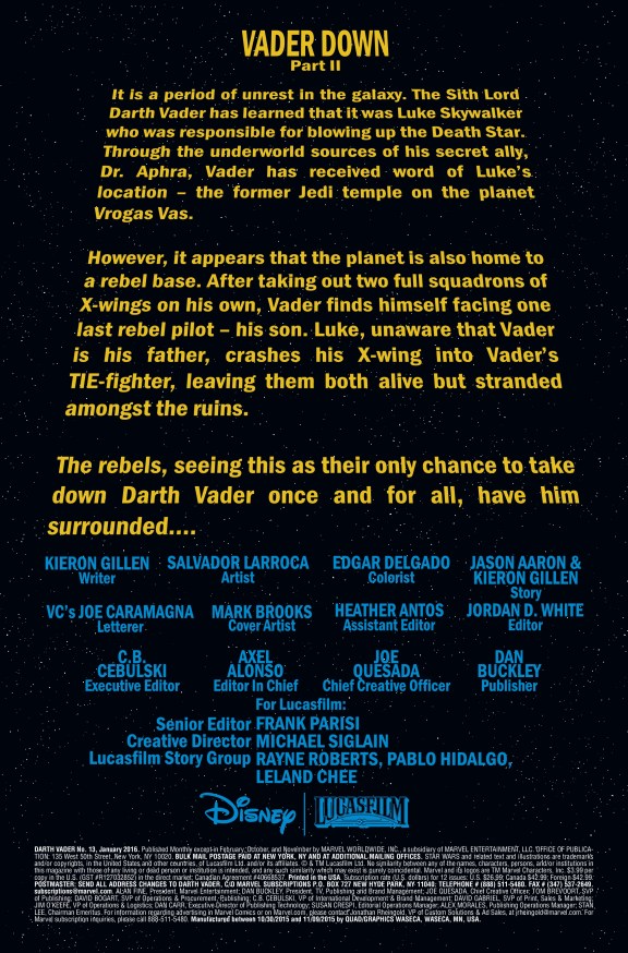 Star Wars Vader Down #2 Page 1