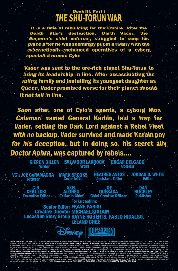 Star Wars Darth Vader #16 Page 1