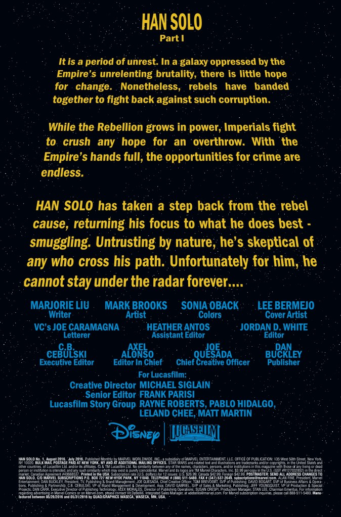 Star Wars Han Solo #1 Page 1