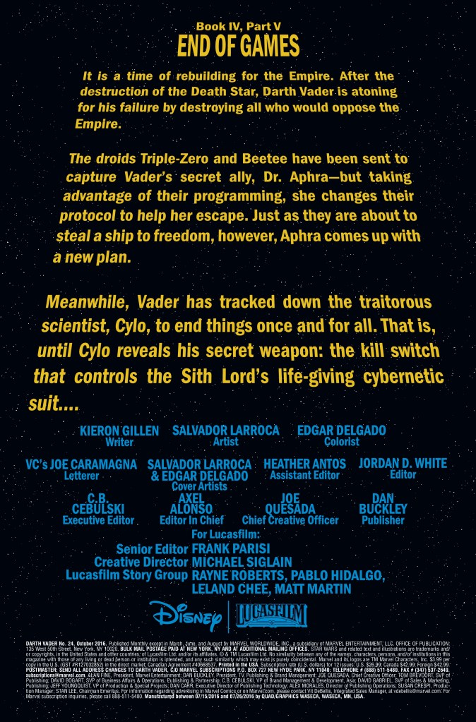 Star Wars Darth Vader #24 Page 1